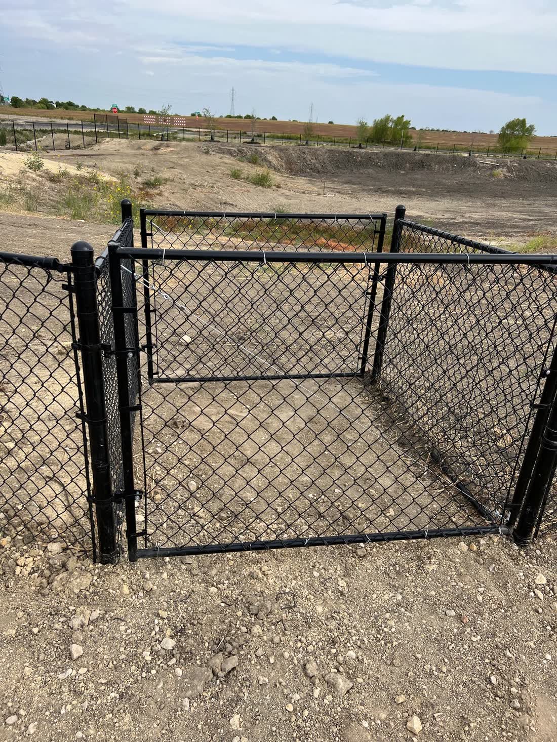 Custom welded steel ranch fence
