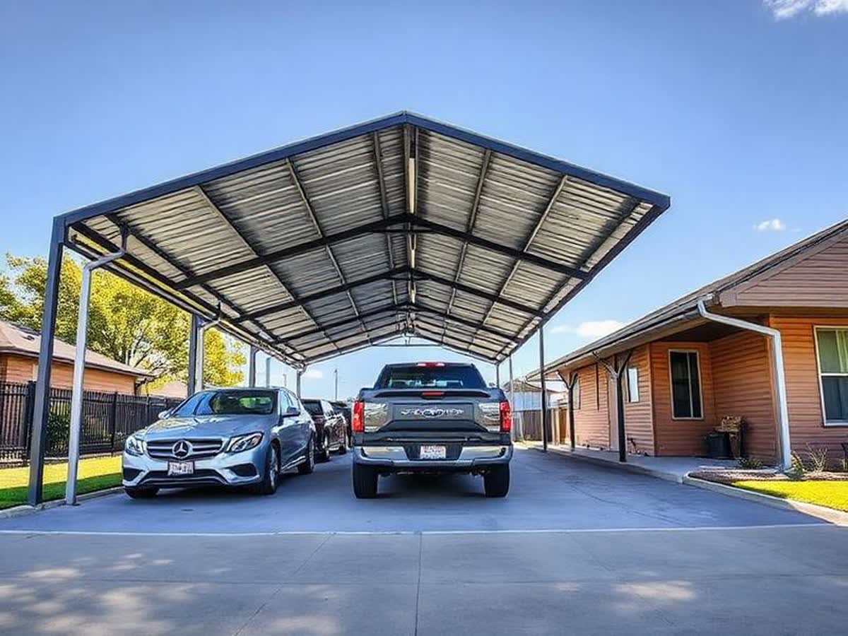 Custom carport, Austin TX, by LR Mobile Welding
